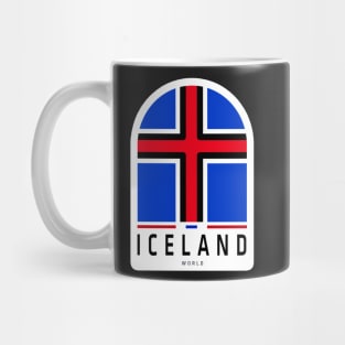 Iceland Flag Sticker, For Iceland Lovers Mug